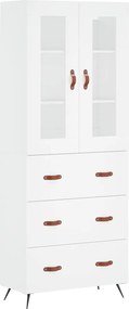 vidaXL Dulap înalt, alb, 69,5x34x180 cm, lemn compozit