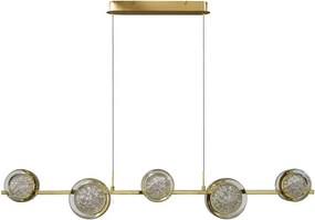 Lustra LED suspendata design decorativ EUFORIA aurie 3-STEP DIMM