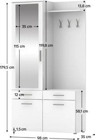 Set pentru hol alb, LEVITO