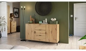 Dulap cu sertare și ușă mică LORA stejar artizan