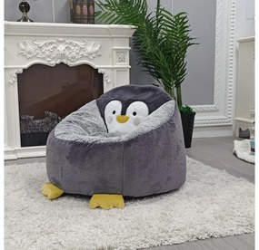 Fotoliu puf Permitira (gri) (pinguin). 1116453