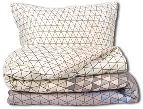 Lenjerie de pat Matex Satin Triangles , 140 x 200cm, 70 x 90 cm