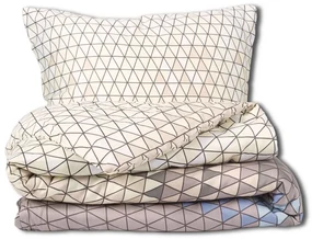 Lenjerie de pat Matex Satin Triangles , 140 x 200cm, 70 x 90 cm