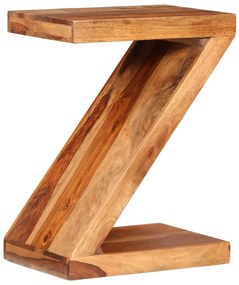 Masa laterala in forma de Z, lemn masiv de sheesham