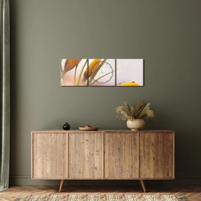 Tablou - Flori de primăvară (cu ceas) (90x30 cm)