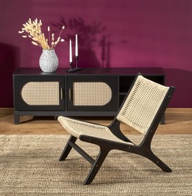 Fotoliu Foden natur/negru - H74 cm