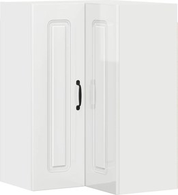 vidaXL Dulap de bucătărie Kalmar Alb lucios 57 x 57 x 80 cm