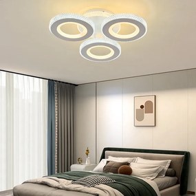 Lustra LED Cu Telecomanda, Elit's,3 Tipuri De Lumina, Intensitate Reglabila, 122W, Alb