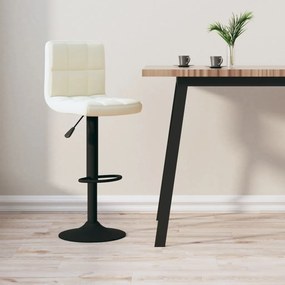 vidaXL Scaun de bar, crem, catifea