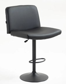 HR150W Scaun Neagră din Piele Ecologica cu Bază Neagră