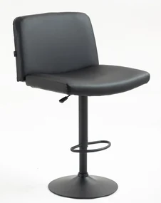 HR150W Scaun Neagră din Piele Ecologica cu Bază Neagră