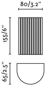 Aplica perete aluminiu striat gri, 2xGU10, SOLE round
