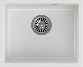 Chiuveta compozit sub blat Quadron Pop Alec 40 alb - inox 46x38 cm