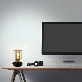Lampă de masă Briloner 7486015 1xE27/10W/230V negru