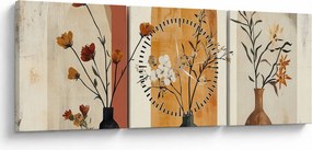 Tablou - Vaze în arcade (cu ceas) (90x30 cm)