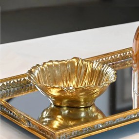 Bol decorativ auriu 18.3x17 cm