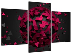 Tablou cu abstracție 3D (90x60 cm)