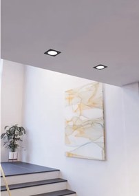 Eglo 901393 - Plafonieră LED FUEVA, 18,5W/230V, 21,6x21,6 cm, neagră