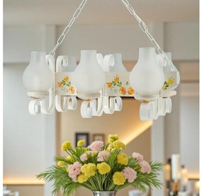 Brilagi - Candelabru cu lanț QUEEN 6xE14/40W/230V fag/crem