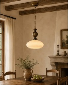 Brilagi - Lustră pe lanț MOLLERO 1xE27/15W/230V Ø 24 cm bronz/patină