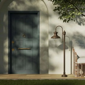 Stalp exterior IP44 realizat manual din alama Amalfi