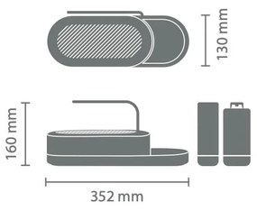 Suport pentru accesorii de spălat gri din plastic SinkStyle – Brabantia