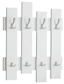 Cuier perete Bonami 855DTE4012, 79x64 cm, 4 agatatoare triple, 4 agatatoare duble, PAL laminat, Alb