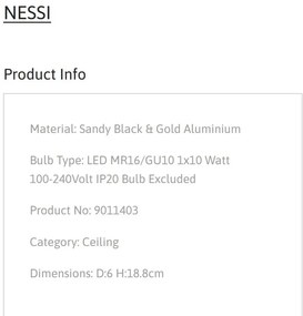 Spot aplicat directionabil design decorativ NESSI, NVL-9011403