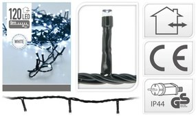 Instalație luminoasă de Crăciun 9m - 120 LED alb rece interior/ exterior