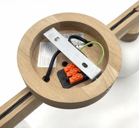 Plafonieră aplicată ANTONIO 2xG9/5W/230V stejar/alb