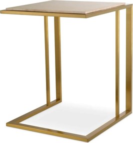 Masuta laterala design LUX cu blat din travertin Cocktail