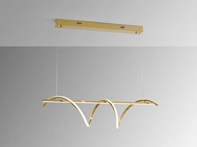 Lustra LED suspendata design modern Asure auriu