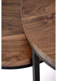 SET 2x Masă de cafea OREO pr. 43/53 cm negru/nuc