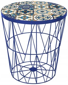 Masuta de cafea BOHO Ø 38 cm, albastru