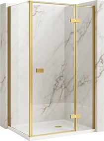 Cabina de dus Rea Atlas 80x80 Brush Gold