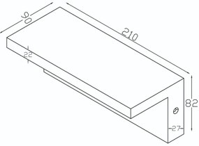 Top Light - Aplica LED exterior cu senzor LED/10W/230V 4000K IP54