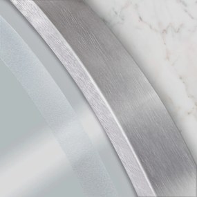 Oglinda LED 80 cm MMJ argintiu periat