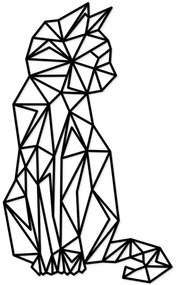 DUBLEZ | Tablou geometric din lemn - Pisica