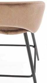Scaun de bar H96 velvet bej