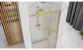 Rea Alex usi de dus 120 cm culisanta auriu periat sticla transparenta REA-K2501