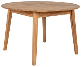 Masă de dining rotundă extensibilă din lemn de stejar ø 118 cm Metz – House Nordic