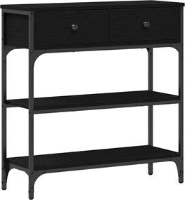 vidaXL Masă de consolă Stejar Negru 72.5 x 25 x 75 cm Lemn compozit