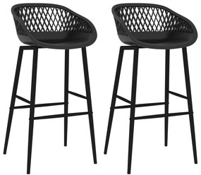 vidaXL Scaune de bar, 2 buc, negru