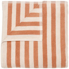 Prosop portocaliu/bej din bumbac organic din frotir 70x140 cm Arto – Blomus