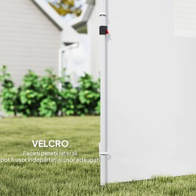 Outsunny Panouri Laterale pentru Corturi Pop-Up, Set de 2, 3x2m, Protecție UV, Rezistent la Apă, Alb | Aosom Romania