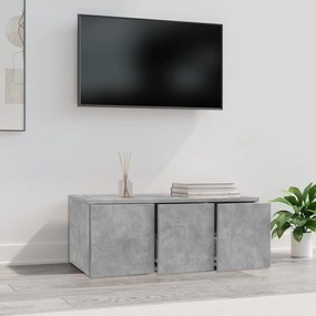 Comoda TV, gri beton, 80 x 34 x 30 cm, PAL 1, Gri beton