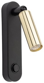 Spot de perete ENZO 1xG9/8W/230V negru/auriu