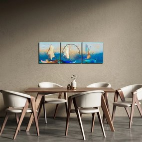 Tablou - Peisaj pictură, pictură (cu ceas) (90x30 cm)