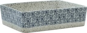 vidaXL Lavoar de blat gri/albastru 46x35,5x13 cm, ceramică, dreptunghi