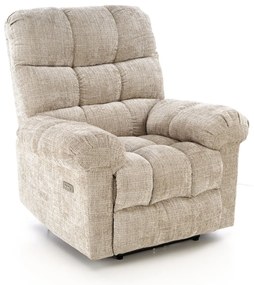 Fotoliu recliner Amore stofa bej H100 cm